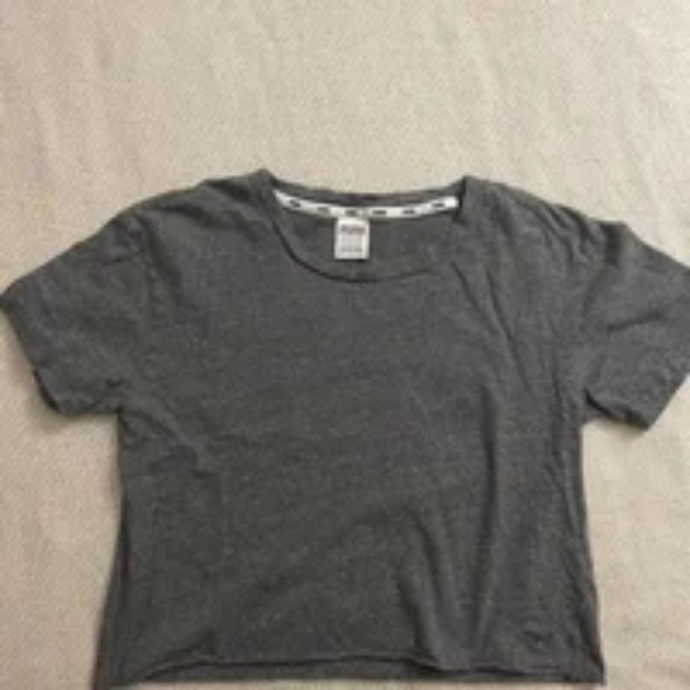 Grey Crop T-shirt